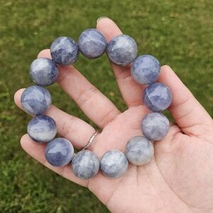 rare chunky iolite bracelet 18mm